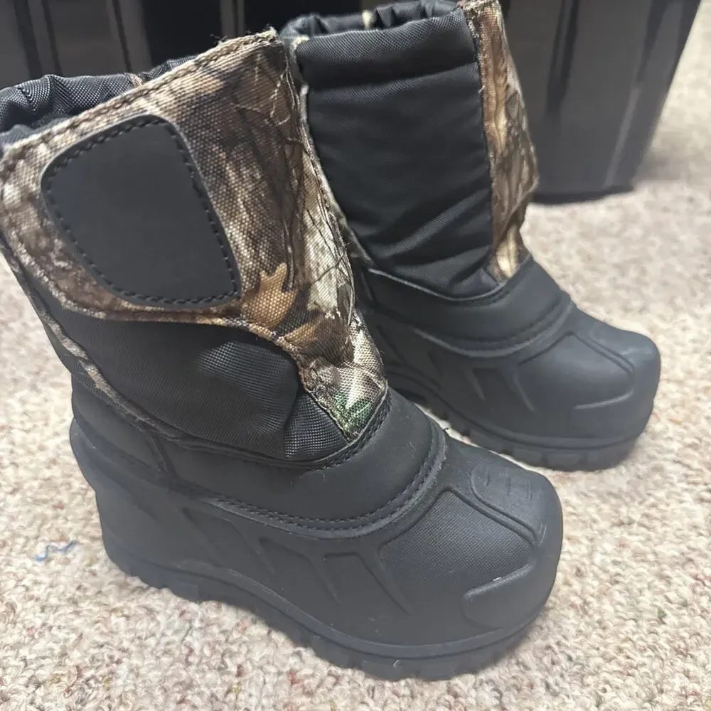 ITASCA Snow Cat Realtree Edge Snow Boots Toddler 9 Camo Winter Insulated